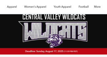 Linked image to Game One WCV Fall Sports Apparel